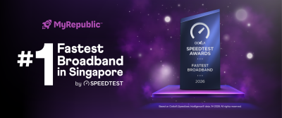 MyRepublic wins Ookla® Speedtest Award™ for Fastest Broadband and Speedtest Verified™ Claim for Fastest Upload Speed