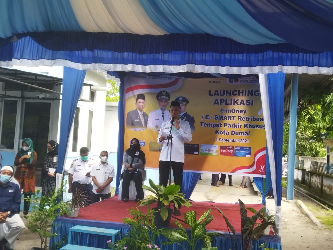Walikota Dumai Launching Aplikasi e-mOney/e-Smart Retribusi Tempat Parkir Khusus