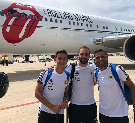 Timnas Argentina Berangkat Dengan Jet The Rolling Stones ke Rusia