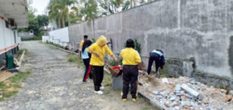 Dinas PMD Labuhanbatu Lakukan Kegiatan Jumat Bersih