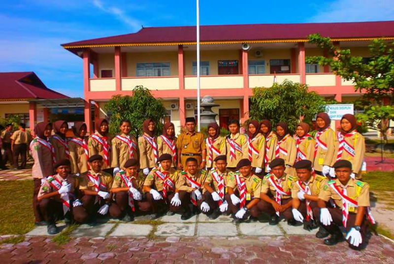 HUT Pramuka ke 56 di Kecamatan Bathin Solapan dipusatkan di SMKN 3 mandau