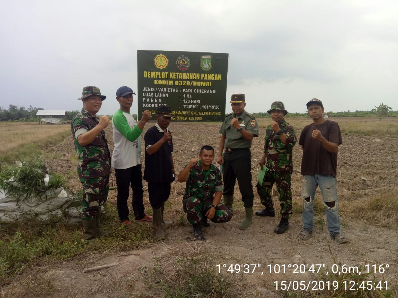 Tim Wasev Korem 031/WB Tinjau Demplot Hanpangan Kodim 0320/Dumai