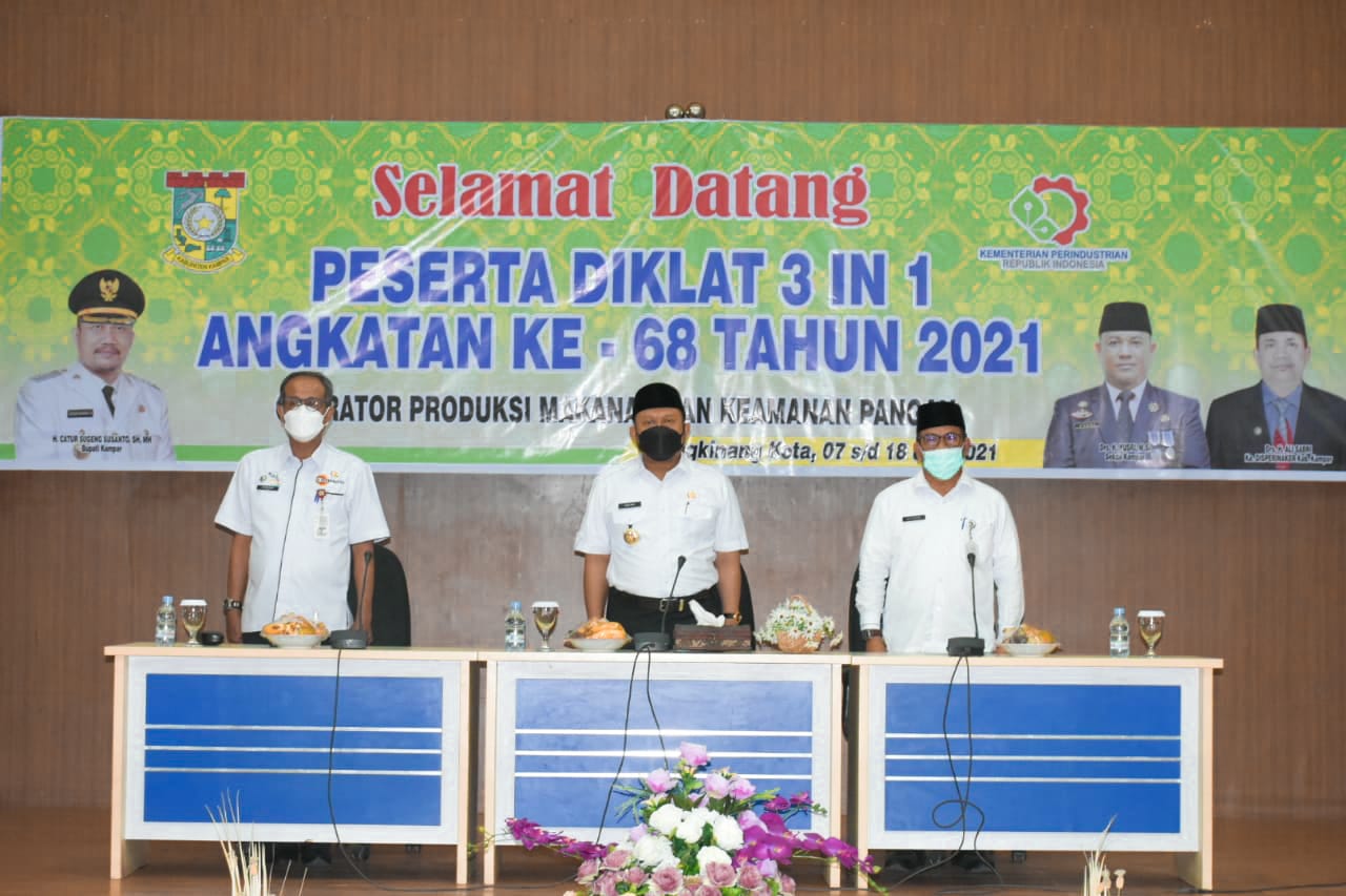 Buka Diklat 3 In 1 Kemenperin Angkatan LXVIII, Bupati Kampar :Tingkatkan Potensi Diri, Bangun Negeri