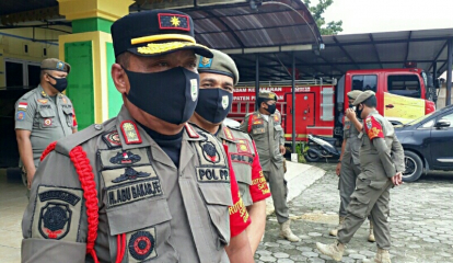 Satpol PP Pelalawan Laksanakan Razia Masker