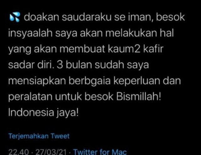 Viral! Diduga Wasiat 'Pengantin' Bom Gereja Katedral Beredar di Media Sosial