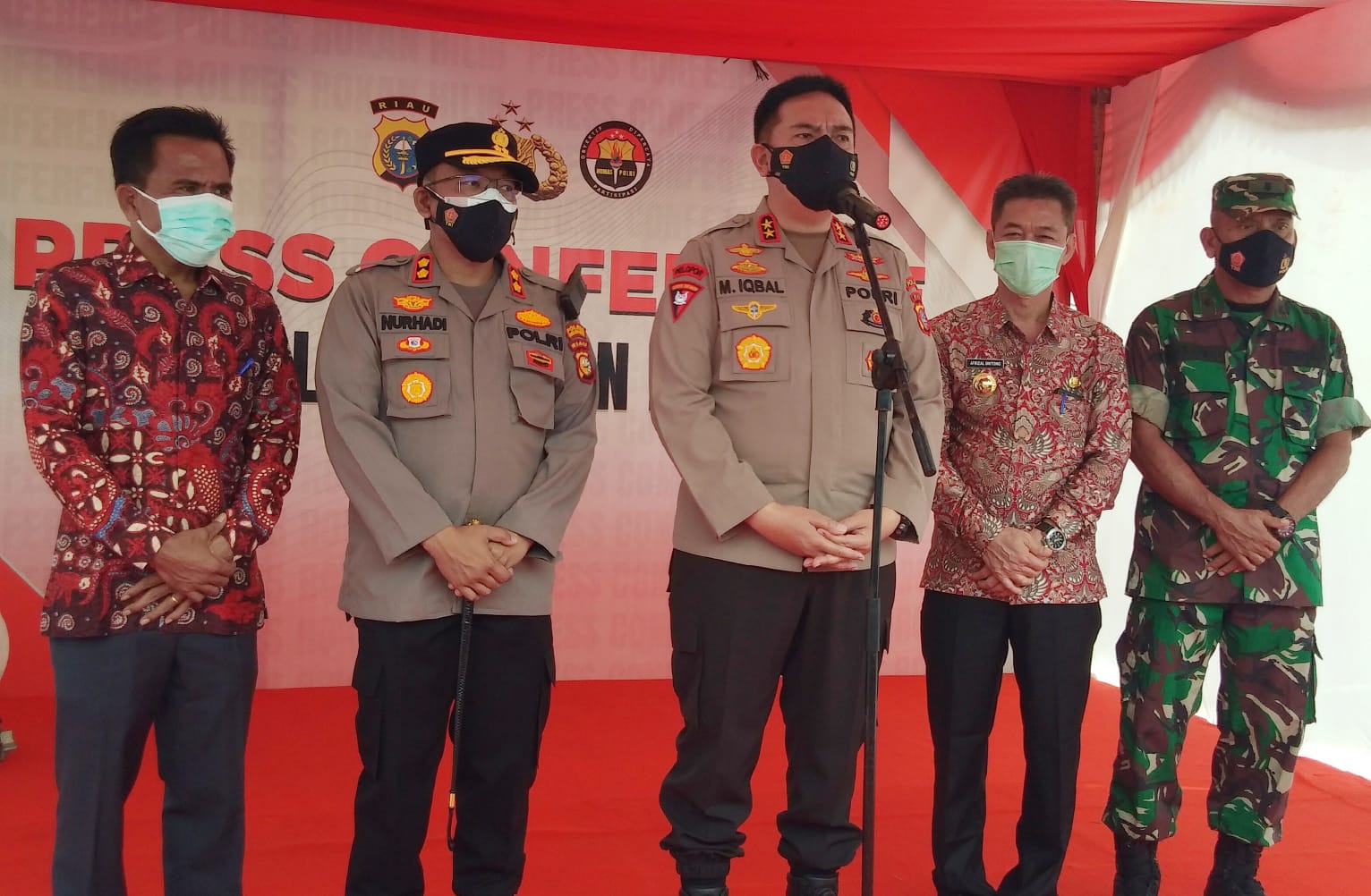Bupati Afrizal Sintong Bersama Forkopimda Rohil Sambut Kunjungan Kerja Kapolda Riau
