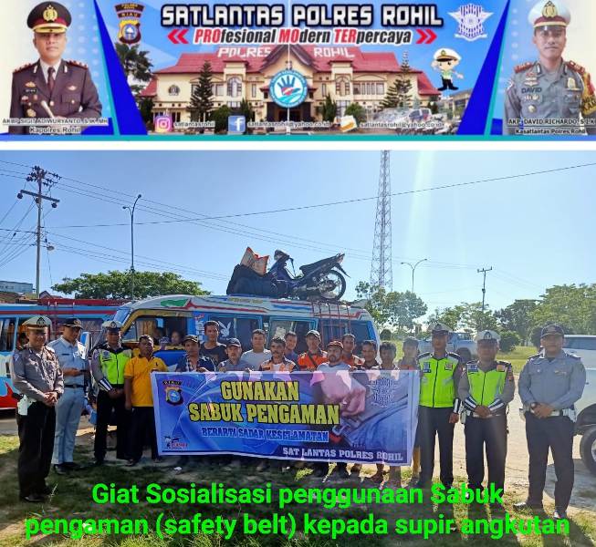 Sat Lantas Cek Kesehatan Supir Bus di Mapolres Rohil