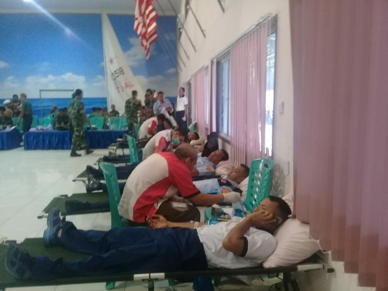 Lanal Dumai Gelar Donor Darah bersama TNI-Polri dan Ormas Kepemudaan