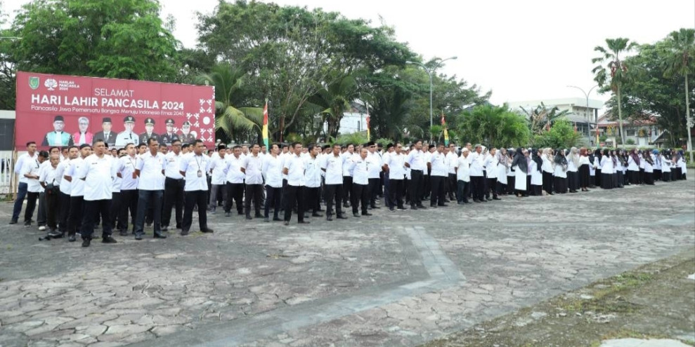 Apel Gabungan Pemkab, Dinkes Inhil Siap Laksanakan Arahan Pj Bupati Herman Untuk Berinovasi Serta Meningkatkan Kualitas Pelayanan
