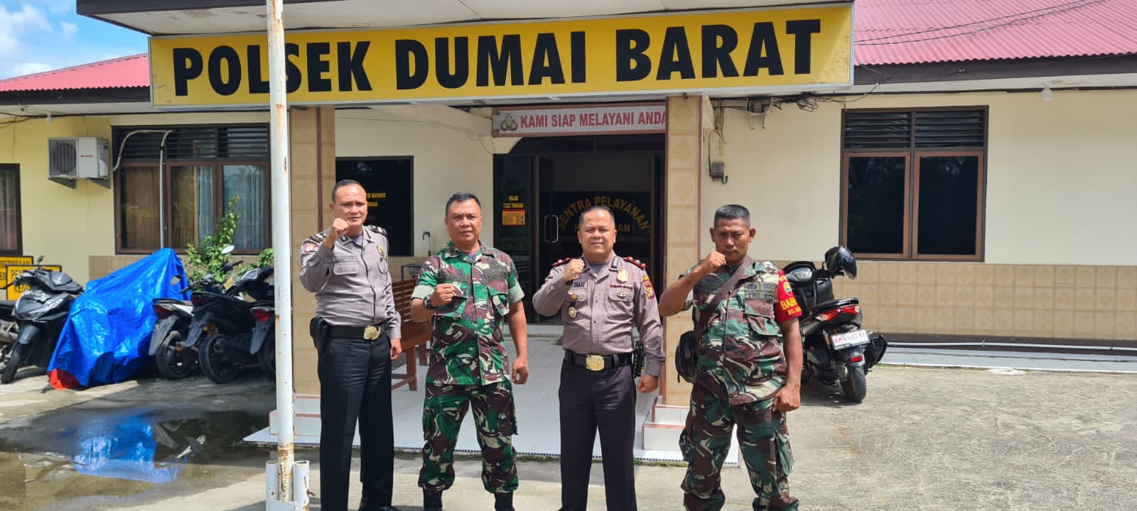Jalin Sinergitas, Danramil-01 Dumai Kota Mayor Inf Kabul Kunjungi Mapolsek Dumai Barat