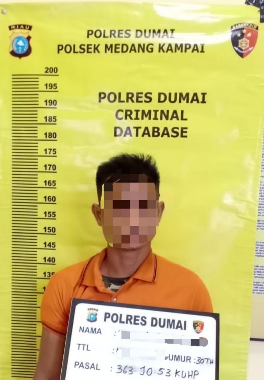 Polsek Medang Kampai Mengamankan Pelaku Percobaan Pencurian