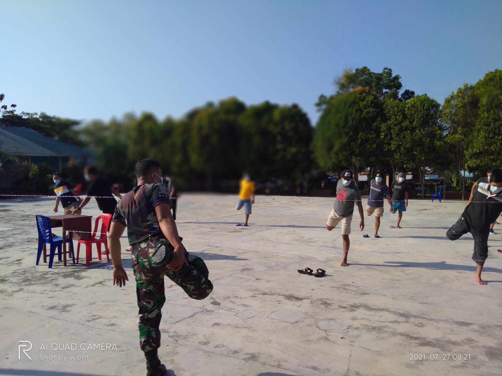 Serda Efin ajak Pasien Covid senam ala Tentara