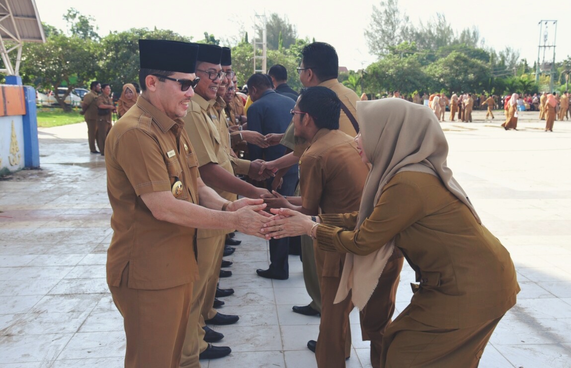 Hari Pertama Kerja, Ribuan ASN Dumai Diabsen