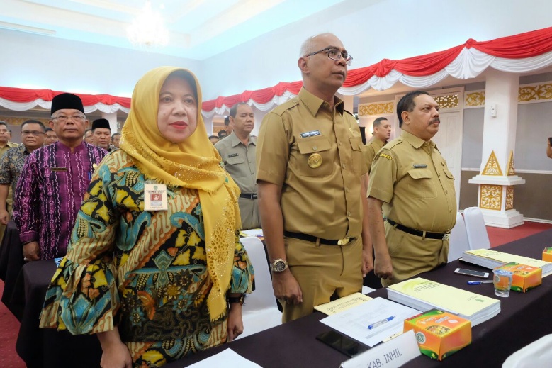 Pjs Bupati Inhil serta Sejumlah Jajarannya Ikuti Rakor Bersama KPK