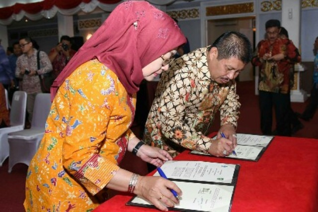 Bupati Bengkalis Teken MoU dengan BIG