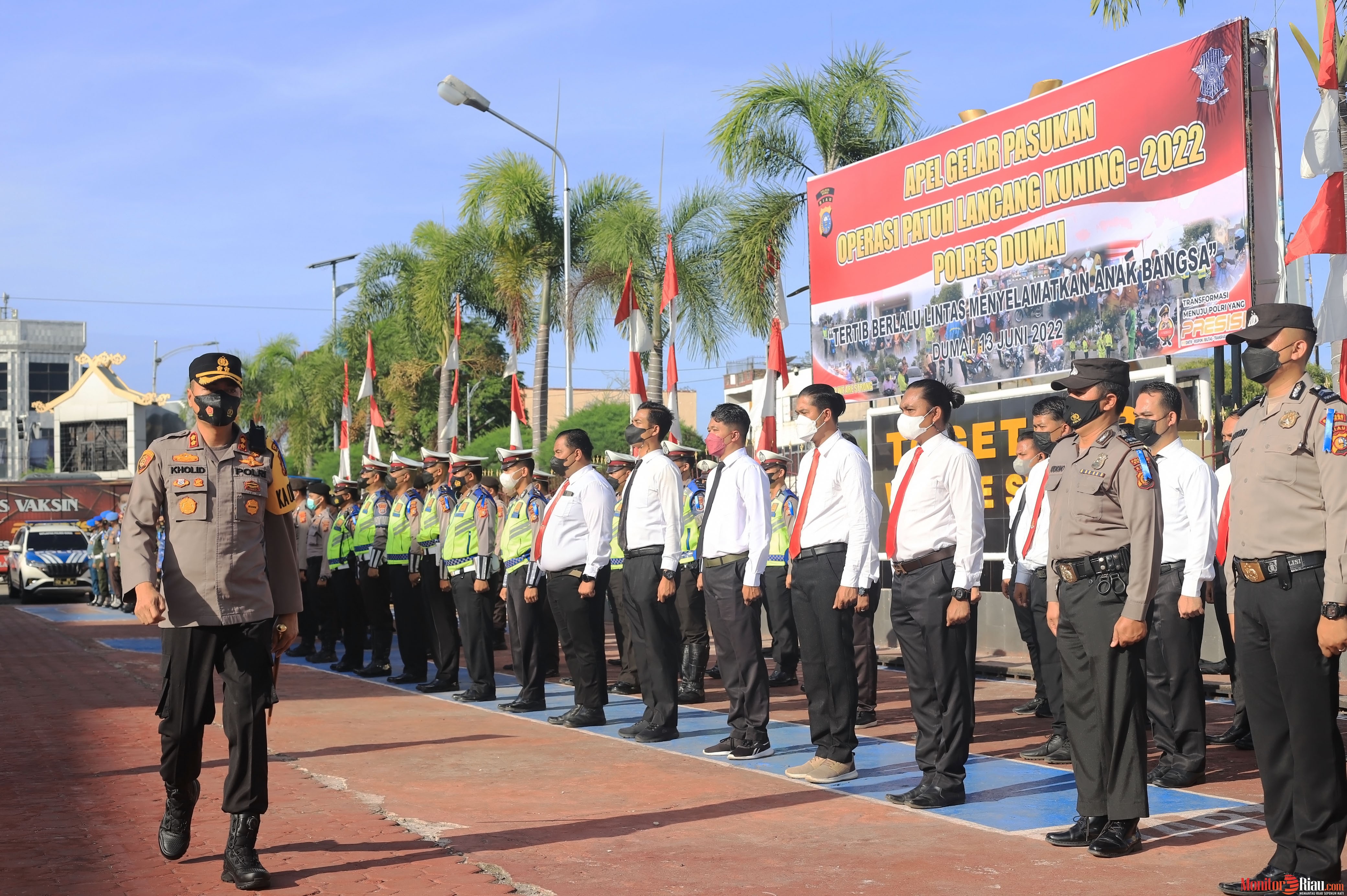Kapolres Dumai Pimpin Apel Pasukan Operasi Patuh Lancang Kuning 2022