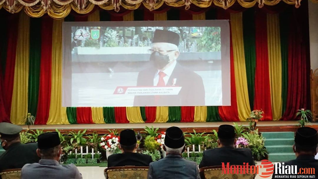 Wako Dumai Saksikan Apel Hari Pahlawan Ke 75 Secara Virtual
