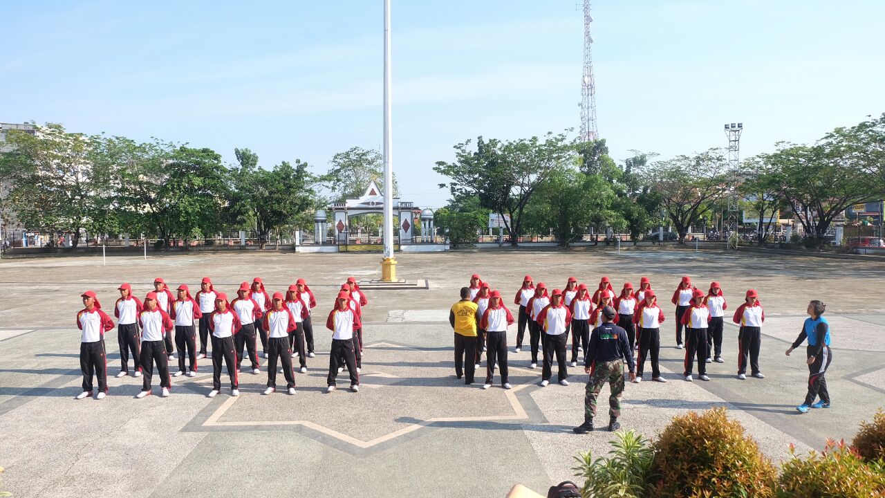Sambut HUT RI Ke-72, Puluhan Personil Paskibra Inhil Mulai Latihan