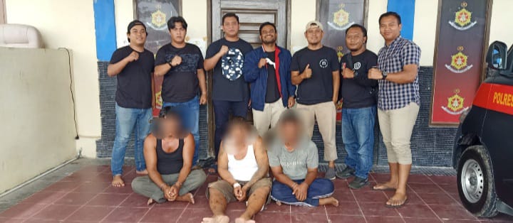 Satreskrim Polres Bengkalis Bekuk 3 Orang Pria Pelaku Curas