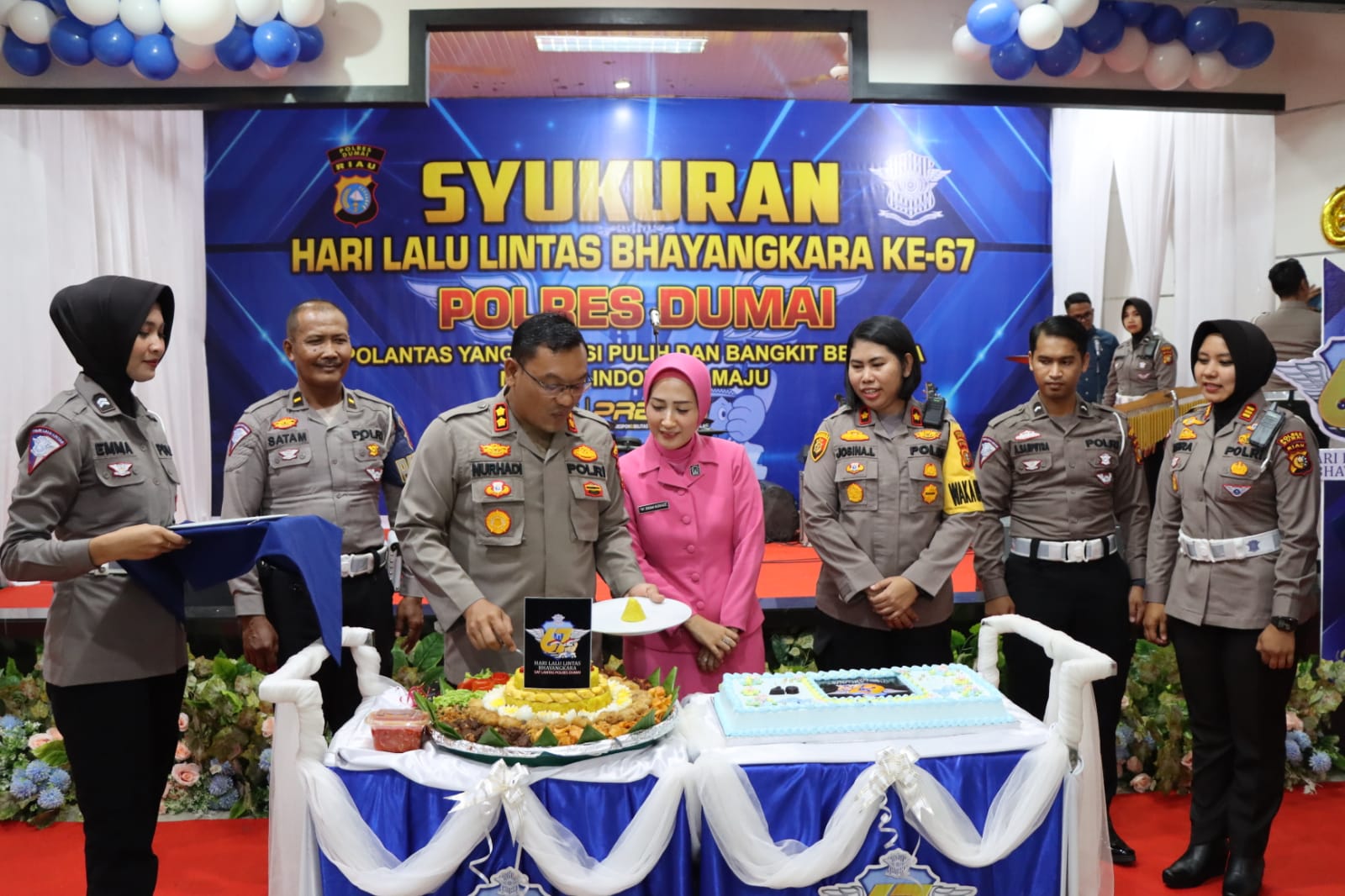 Hari Lalu Lintas Bhayangkara Yang ke 67, Polres Dumai Gelar Syukuran