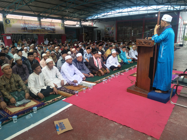 Rutan Klas IIB Dumai Gelar Sholat Idul Fitri 1440H