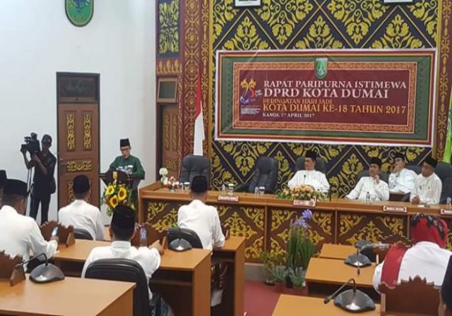 Sidang Paripurna DPRD Hari Jadi Kota Dumai Ke 18