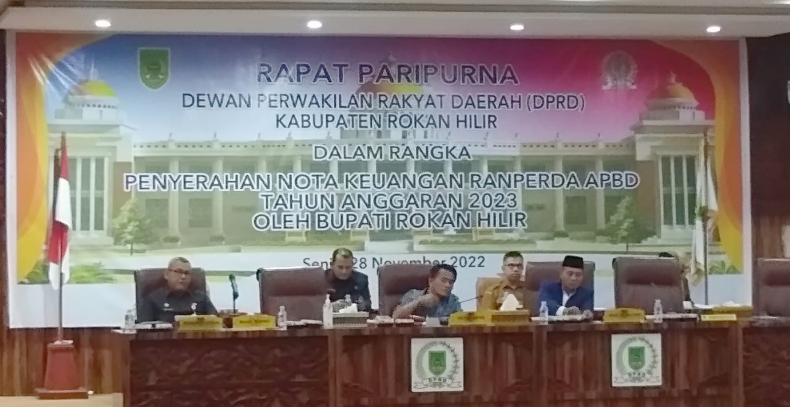 DPRD Rohil Gelar Paripurna Dalam Rangka Penyerahan Nota Keuangan Ranperda APBD TA 2023