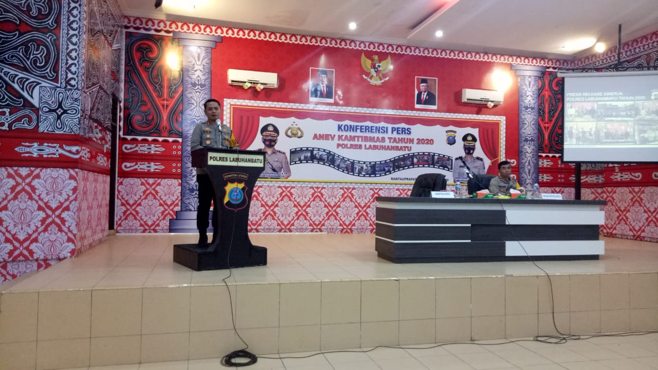 Kapolres Deni Kurniawan Paparkan Kinerja Polres Labuhanbatu Sepanjang Tahun 2020