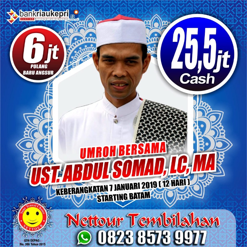Nettour Group Tawarkan Umroh Akbar Bersama Ustadz Somad