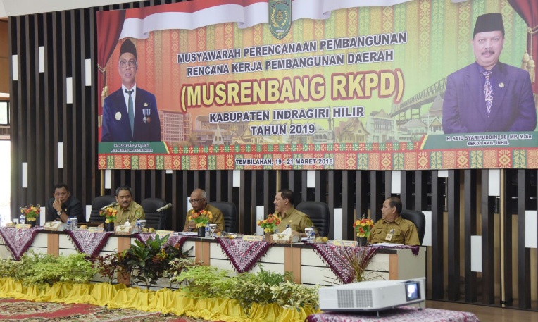 Pemkab Inhil Selenggarakan Musrenbang RKPD Tahun 2019