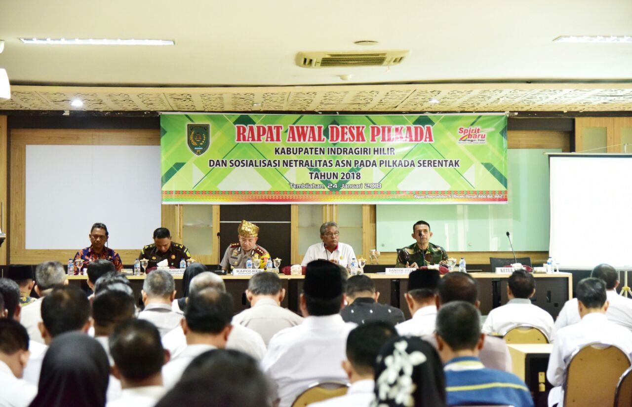 Pemkab Inhil Rapatkan Awal Desk Pilkada Serentak 2018
