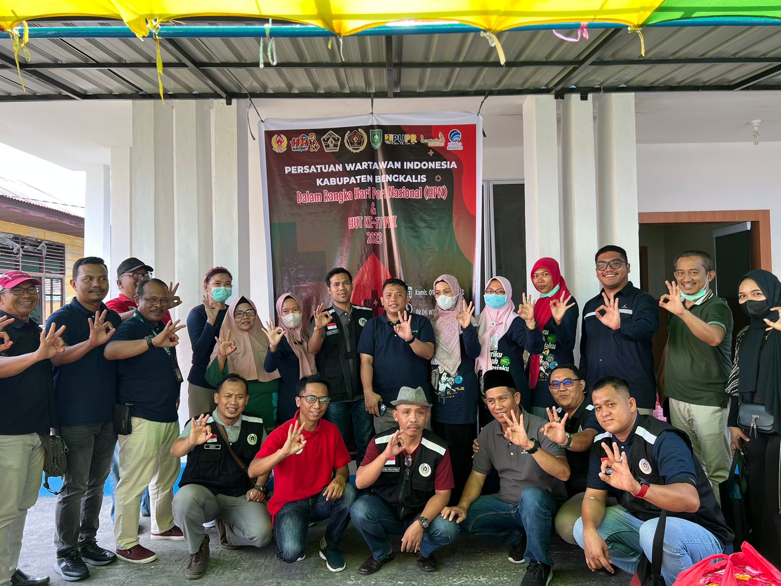 Semarak HPN dan Hut PWI ke 77 Tahun, PWI Bengkalis Sukses Laksanakan Donor dan Cek Kesehatan Gratis