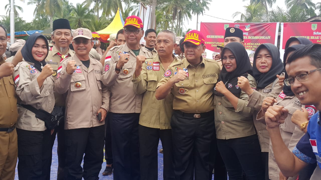 Bupati Rohil Kukuhkan Kampung Siaga Bencana di Pekaitan