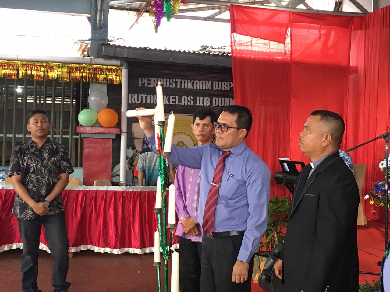 Pegawai Rutan Klas IIB Dumai Rayakan Natal Bersama WBP