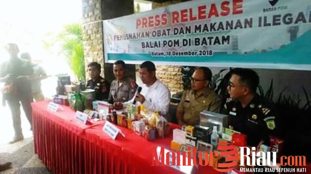 BPOM Kepri Musnahkan Obat dan Makanan Ilegal Senilai Rp 4,74 M