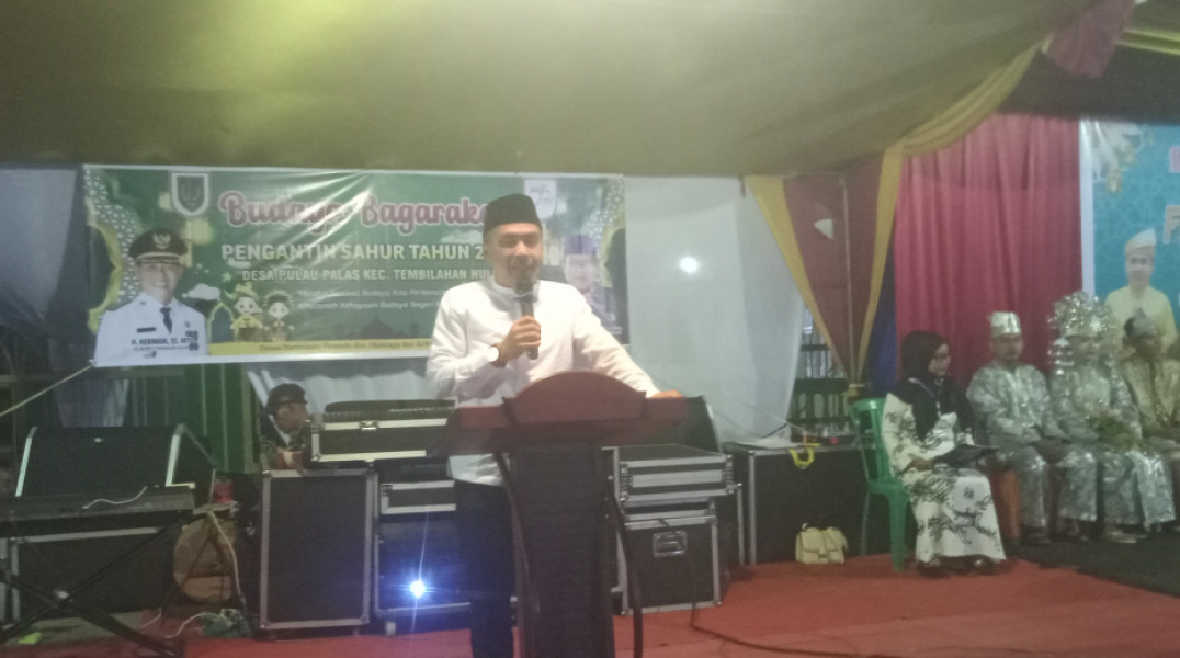 Hadiri Pengantin Sahur di Pulau Palas, Ketua DPRD Inhil: Saya Siap Mensupport Kegiatan ini