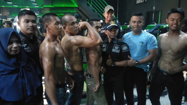 WBP Rutan Klas IIB Dumai Ikuti Body Contest di 13 Link Gym