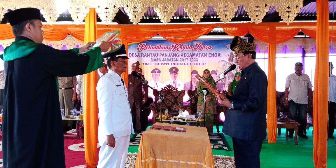 Bupati Inhil Lantik Kades Rantau Panjang