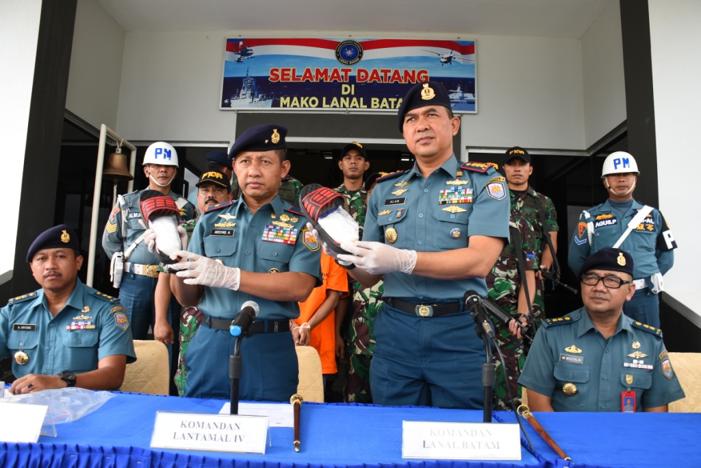 Tim F1QR Unit 1/Jatanrasla Lantamal IV Gagalkan Penyeludupan 204 Gram Sabu