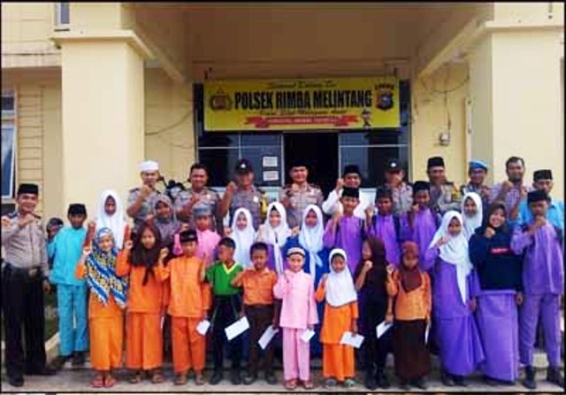 Polsek Rimba Melintang Gelar Syukuran Bersama Anak Yatim Piatu