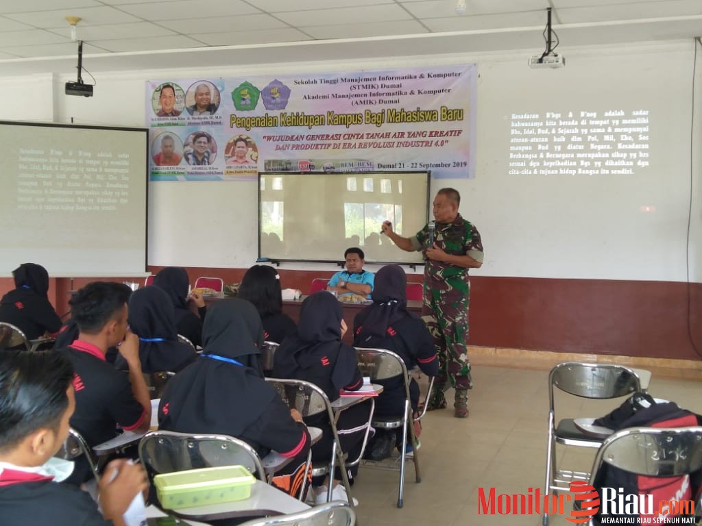 Kodim 0320/Dumai Berikan Materi Kehidupan Berbangsa dan Bernegara di Kampus STMIK-AMIK Dumai