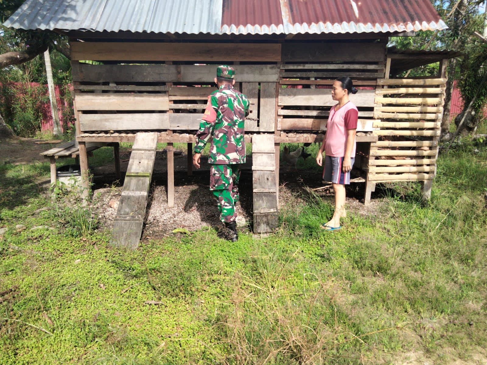 Babinsa Koramil 01 Laksanakan Giat Cegah PMK