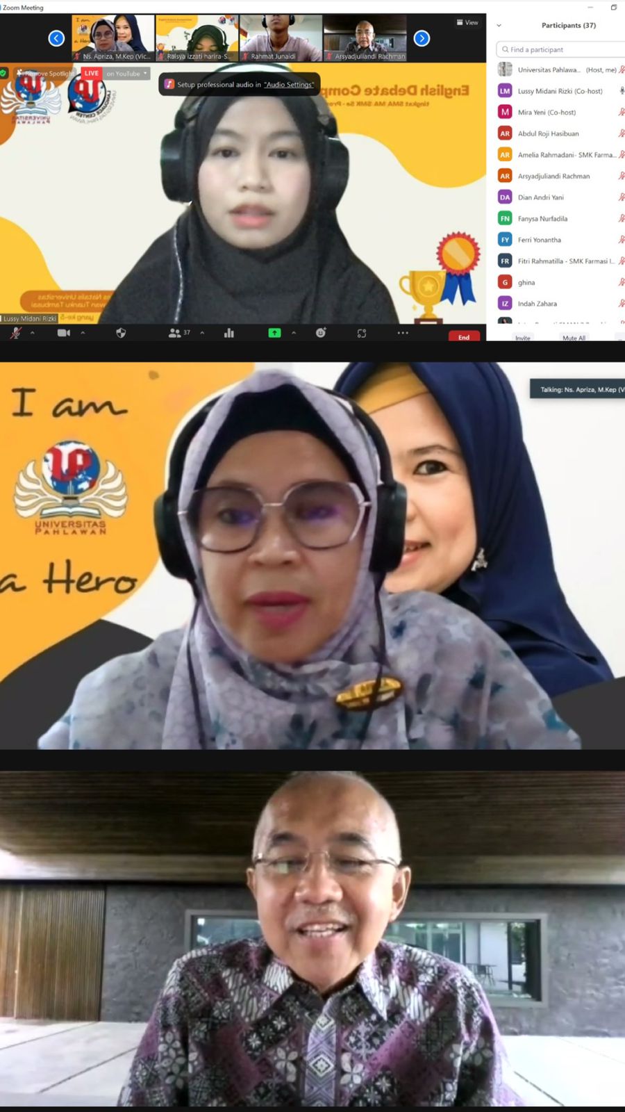 Selenggarakan debat bahasa Inggris di Era pandemi, Pusat Bahasa UP Tuai Pujian