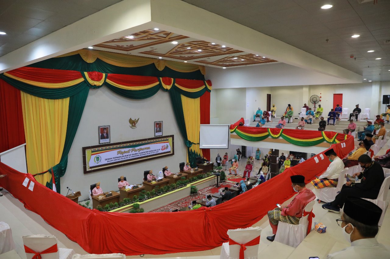 Bupati Inhil Apresiasi Rapat Paripurna Milad ke-55 Sesuai Protokol Kesehatan