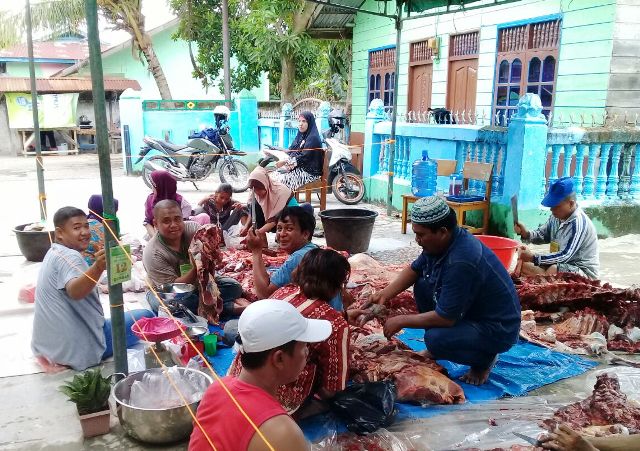 Masjid Al Mukminin I Dumai Lakukan Penyembelihan Hewan Kurban