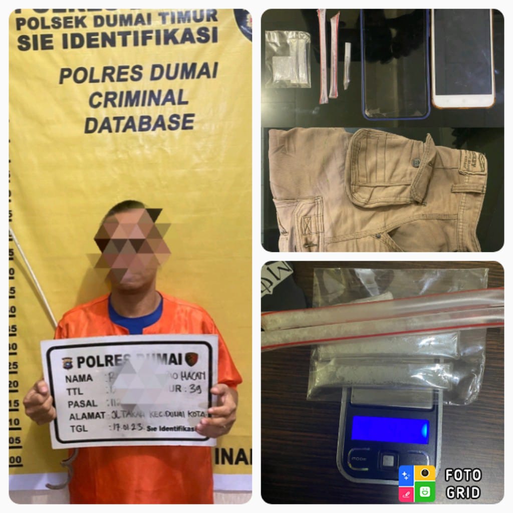 Diduga Akan Mengedarkan Sabu-sabu, RN Alias RM Dibekuk Polres Dumai