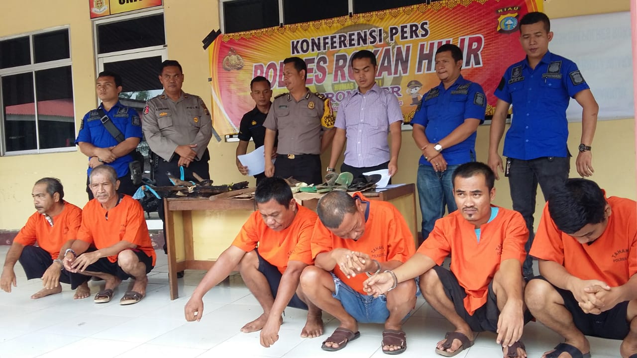 Sat Reskrim Rohil Gelar Pers Release, Ungkap 4 Tindak Pidana