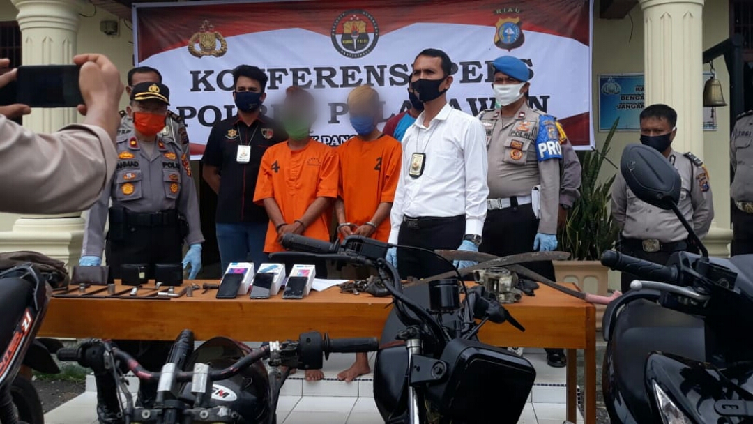 Polsek Pangkalan Kuras Ungkap Pelaku Curanmor