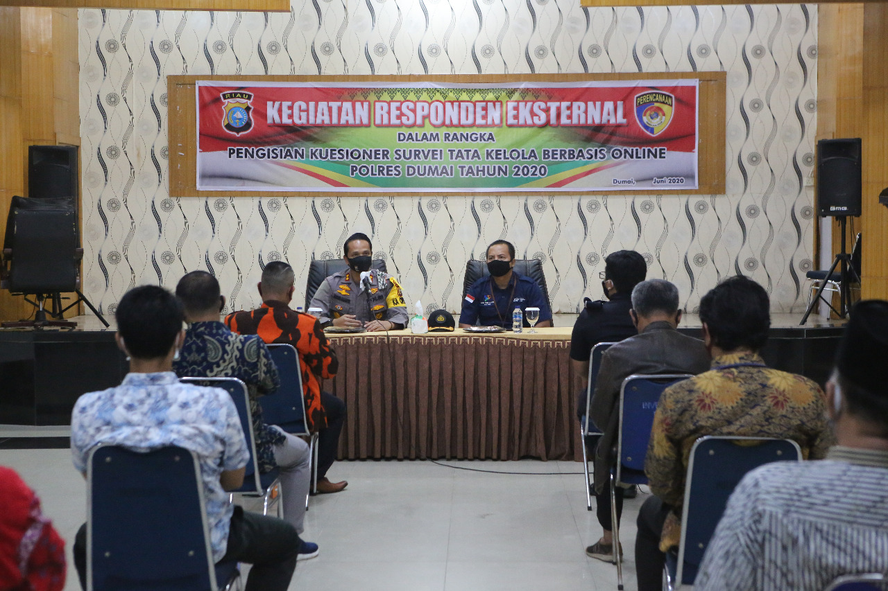 Polres Dumai Gelar Kuisioner Survei Tata Kelola Berbasis Online Tahun 2020