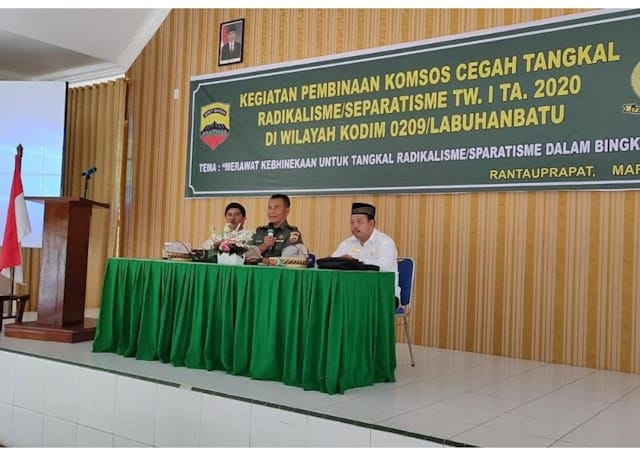 Dinas Koperasi Labuhanbatu Menghadiri Kegiatan Komsos Tangkal Radikalisme